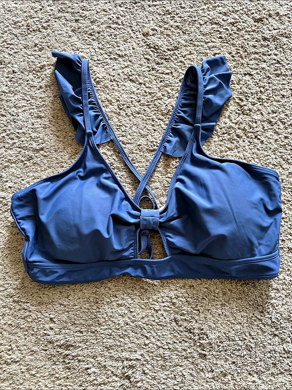 Blue & White Bikini Top Like New